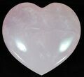 Polished Rose Quartz Heart - Madagascar #63029-1
